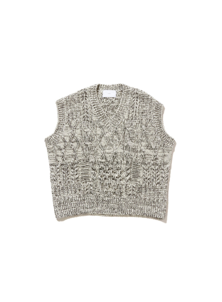 ARAN KNIT SWEATER VEST