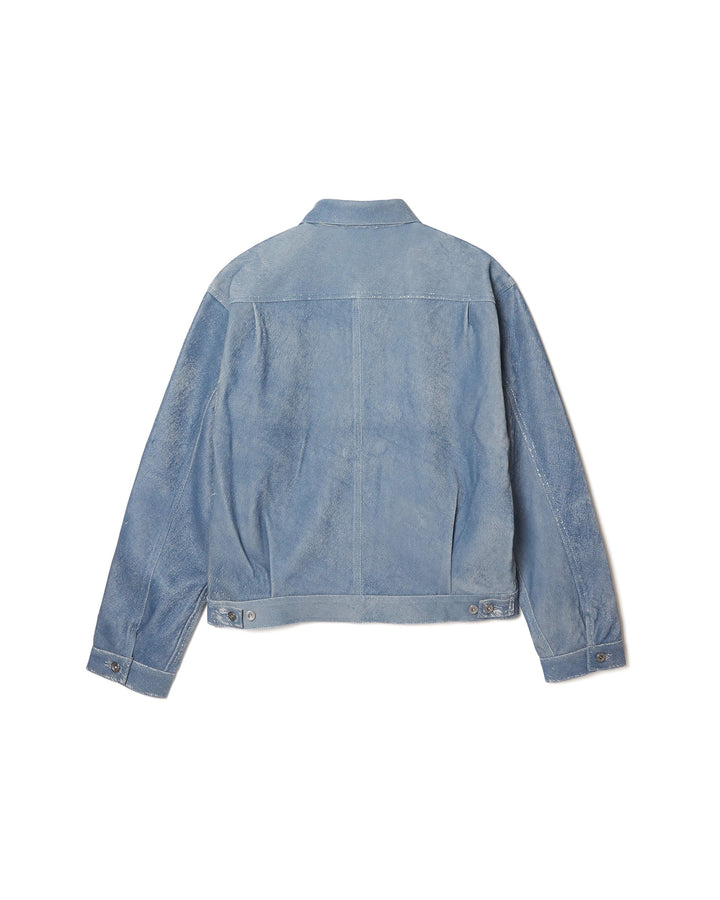 GILL LEATHER DENIM JACKET LOOSE