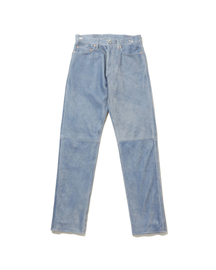 GILL LEATHER DENIM TROUSERS