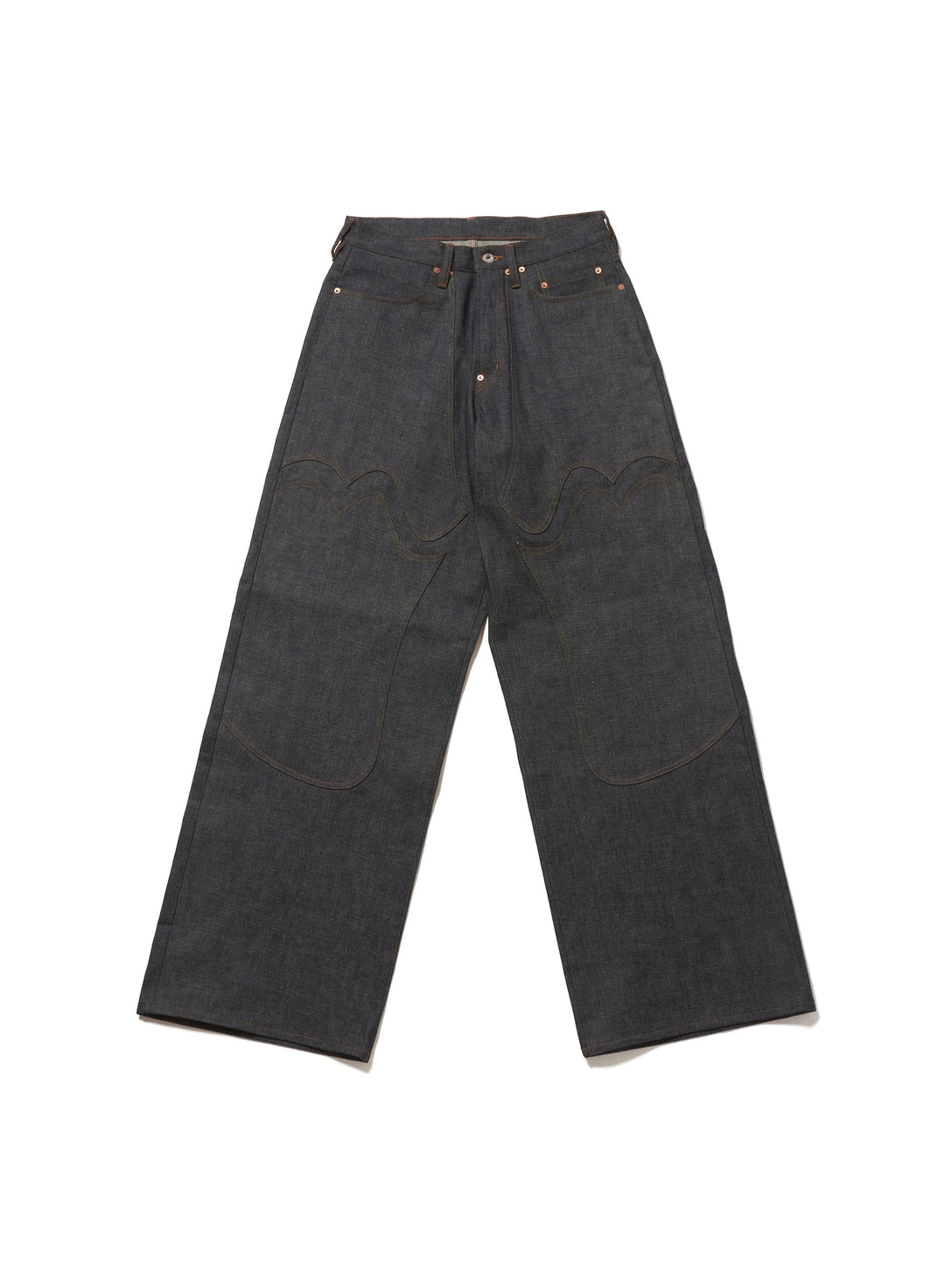 MODERN WESTERN DENIM TROUSERS WIDE CUT