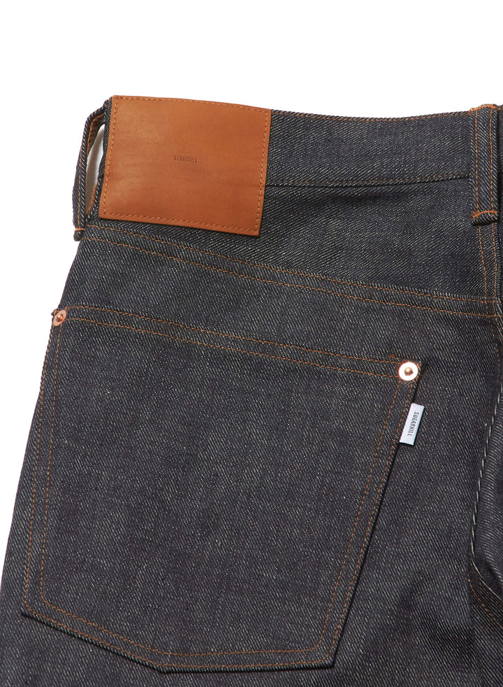 MODERN WESTERN DENIM TROUSERS FLARED CUT