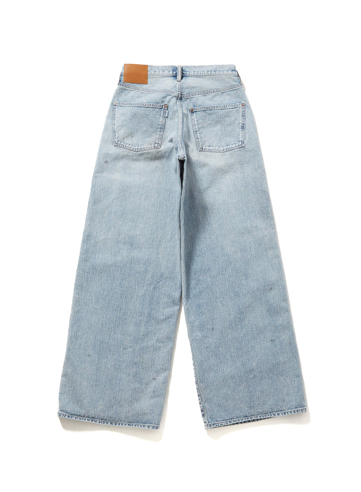 FADED MODERN DENIM TROUSERS WIDE CUT