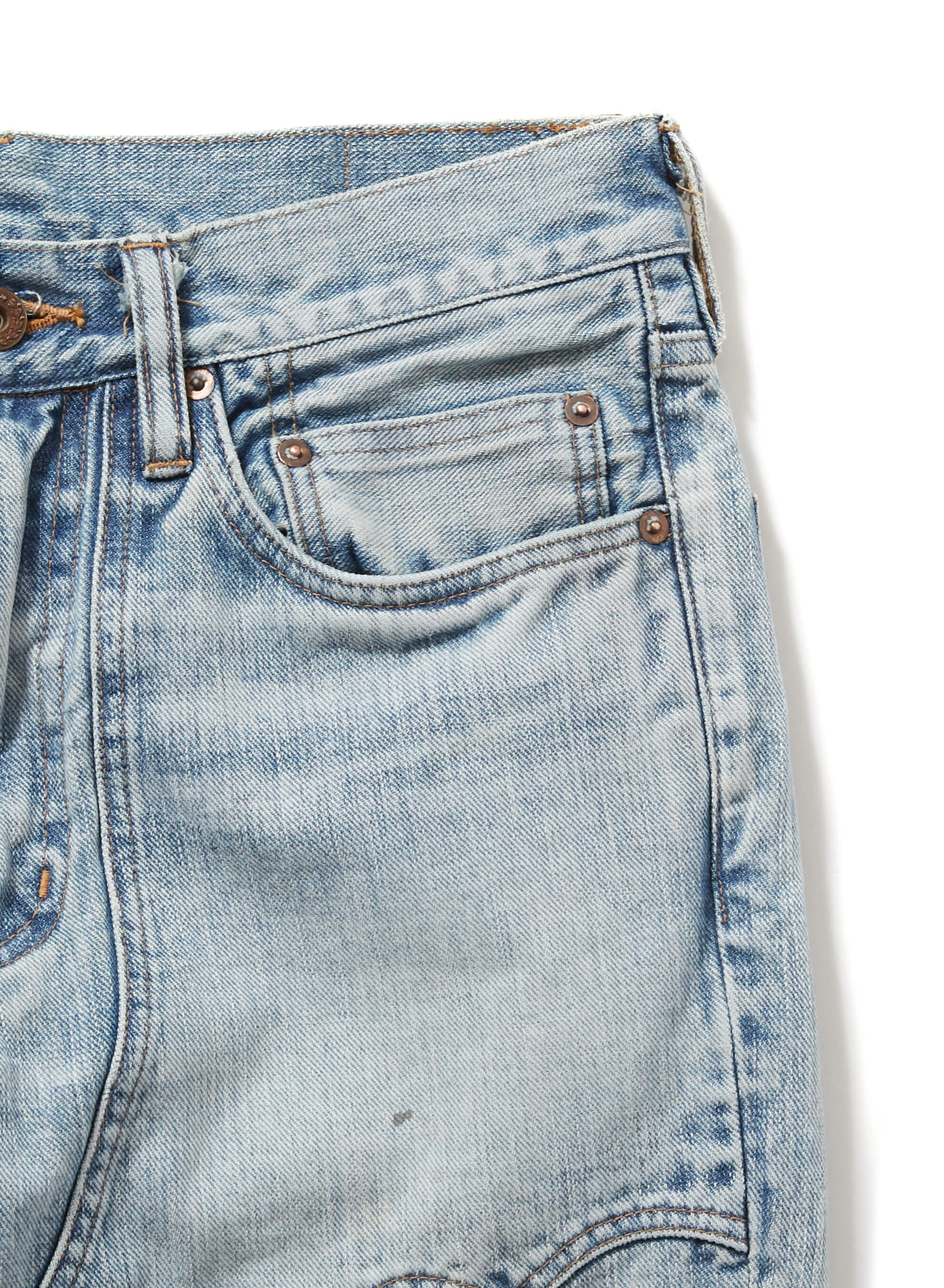 FADED WESTERN MODERN DENIM TROUSERS FLARED CUT – SUGARHILL TOKYO