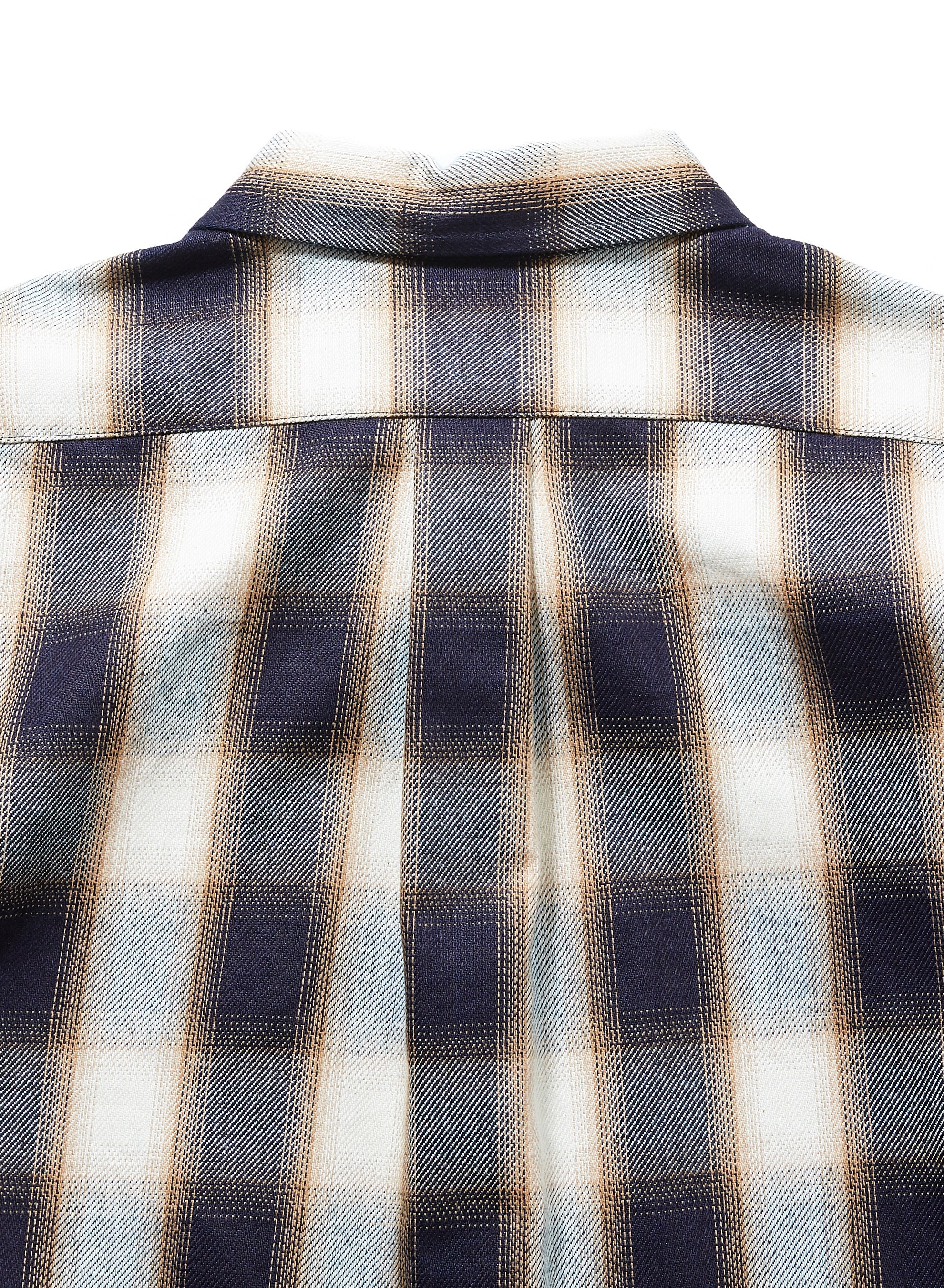 トップス sugarhill 23aw ombre check shirt SUGARHILL×UNUSED - Open Collar Ombre Check Shirt (size-2