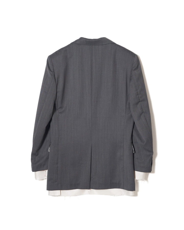 RAW-EDGE LINER TAILORED JACKET