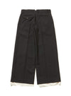 RAW-EDGE LINER TAILORED  WIDE TROUSERS