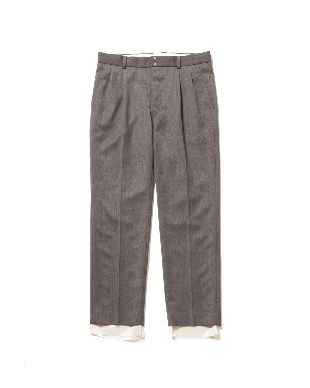 RAW-EDGE LINER TAILORED SLIM TROUSERS