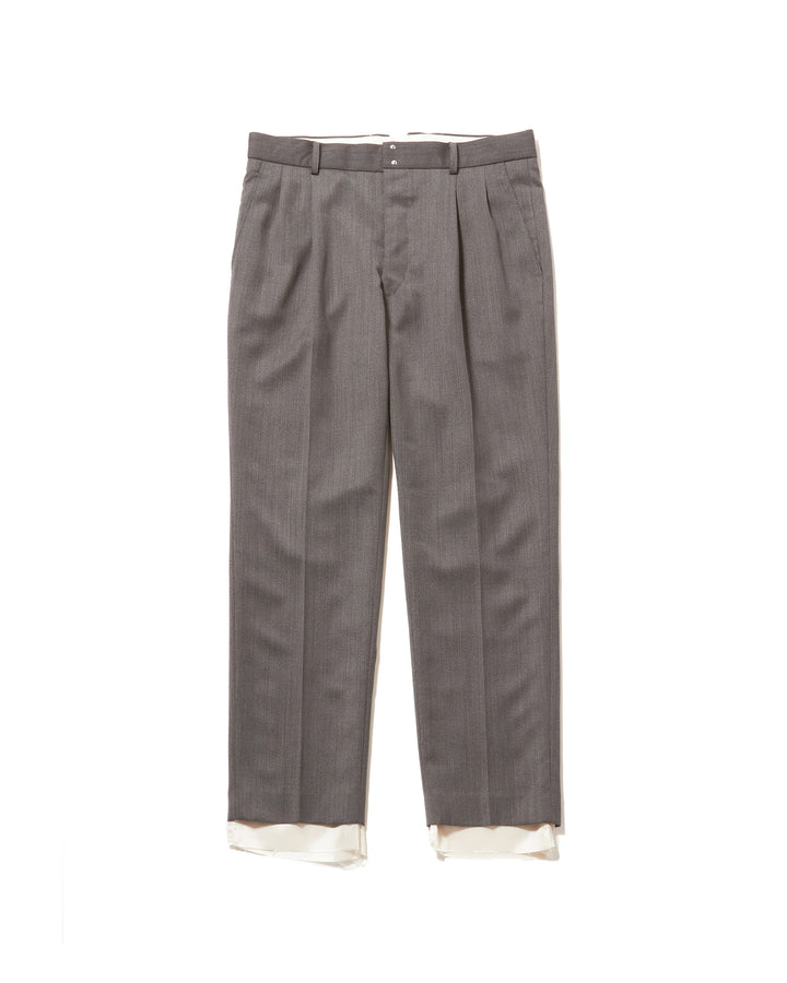 RAW-EDGE LINER TAILORED SLIM TROUSERS