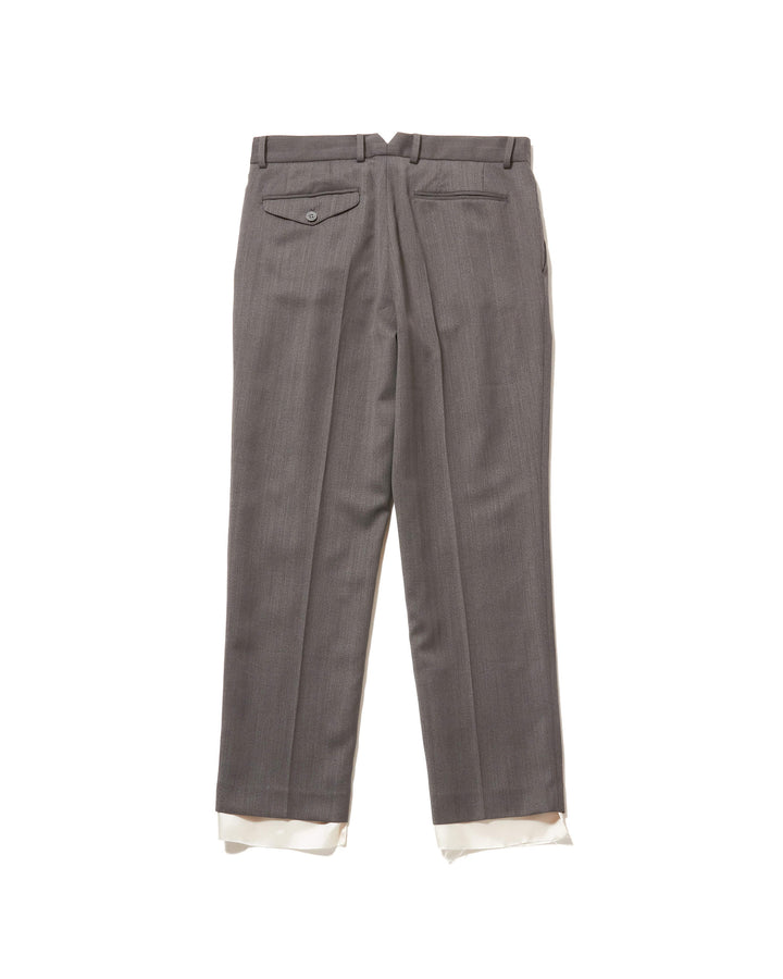 RAW-EDGE LINER TAILORED SLIM TROUSERS