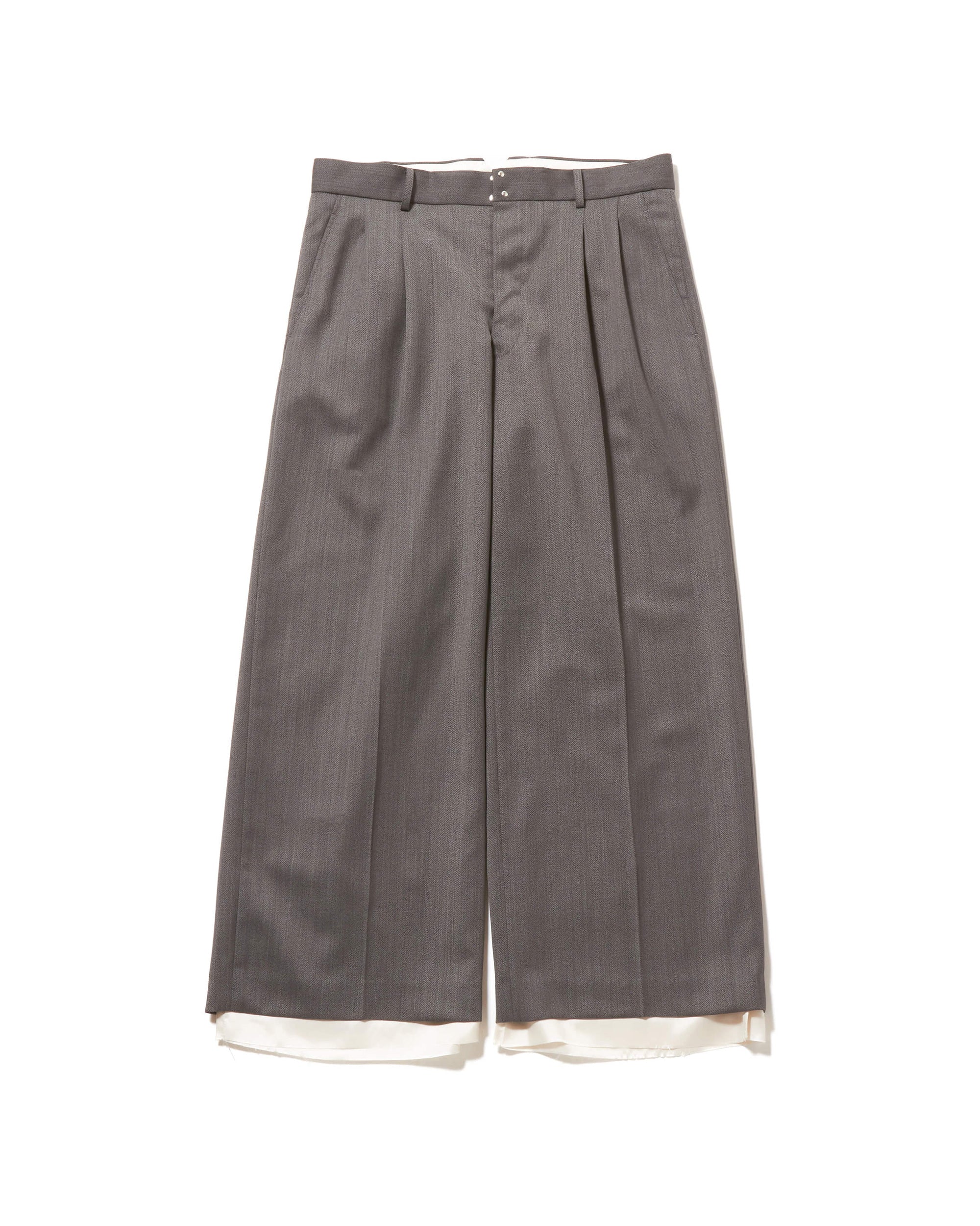 RAW-EDGE LINER TAILORED WIDE TROUSERS – SUGARHILL TOKYO