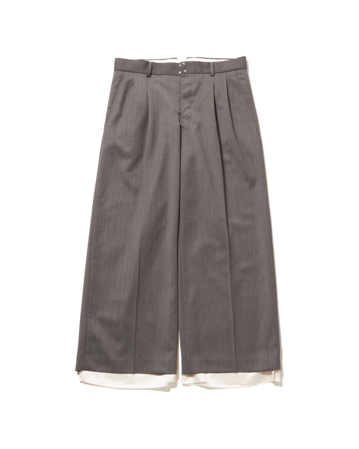 RAW-EDGE LINER TAILORED  WIDE TROUSERS