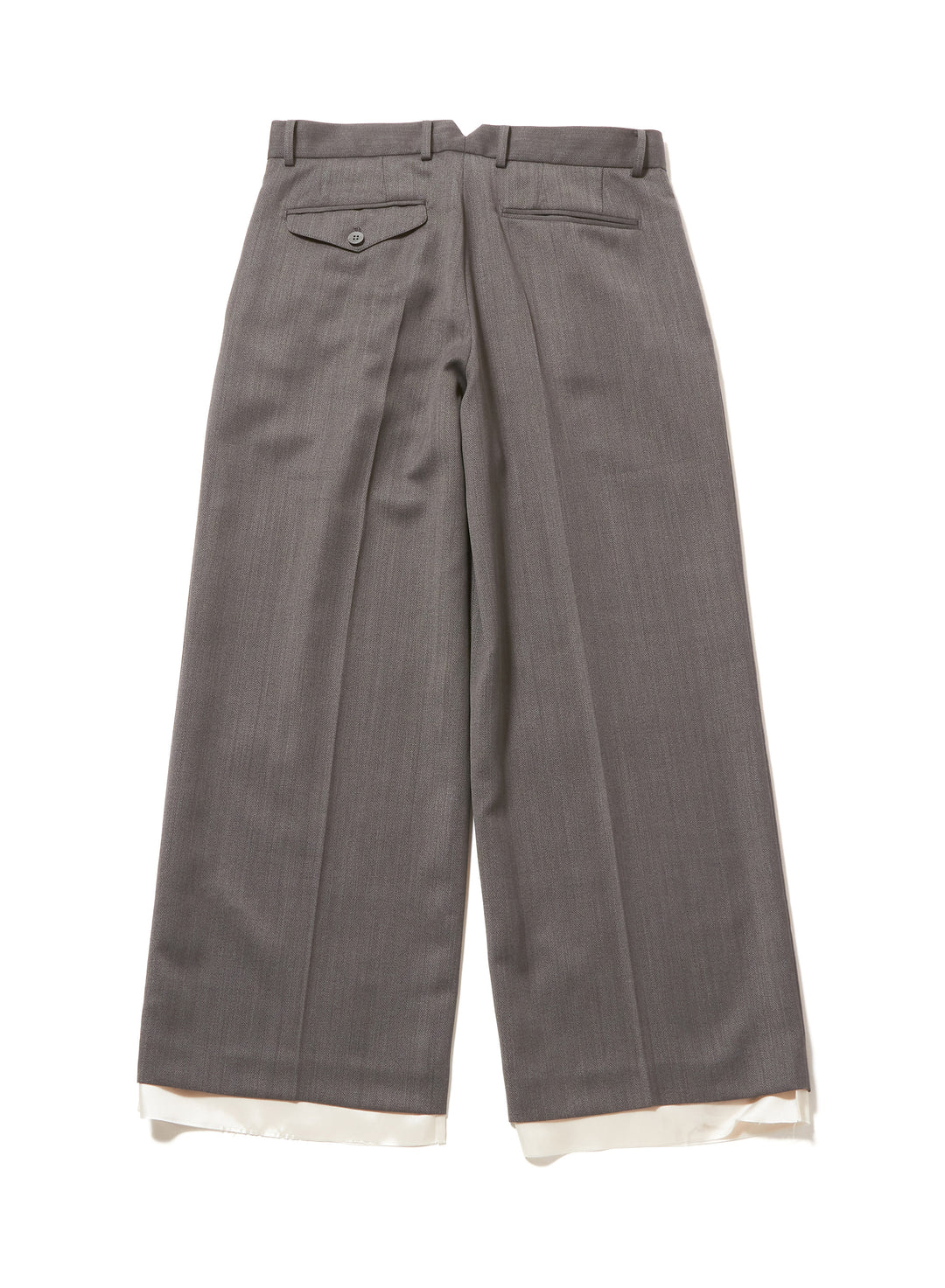 RAW-EDGE LINER TAILORED  WIDE TROUSERS