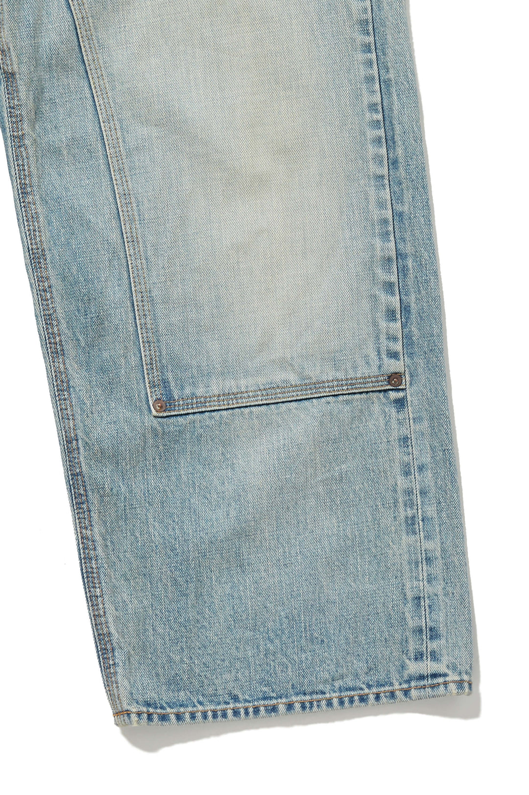 FADED DOUBLE KNEE DENIM PANTS 