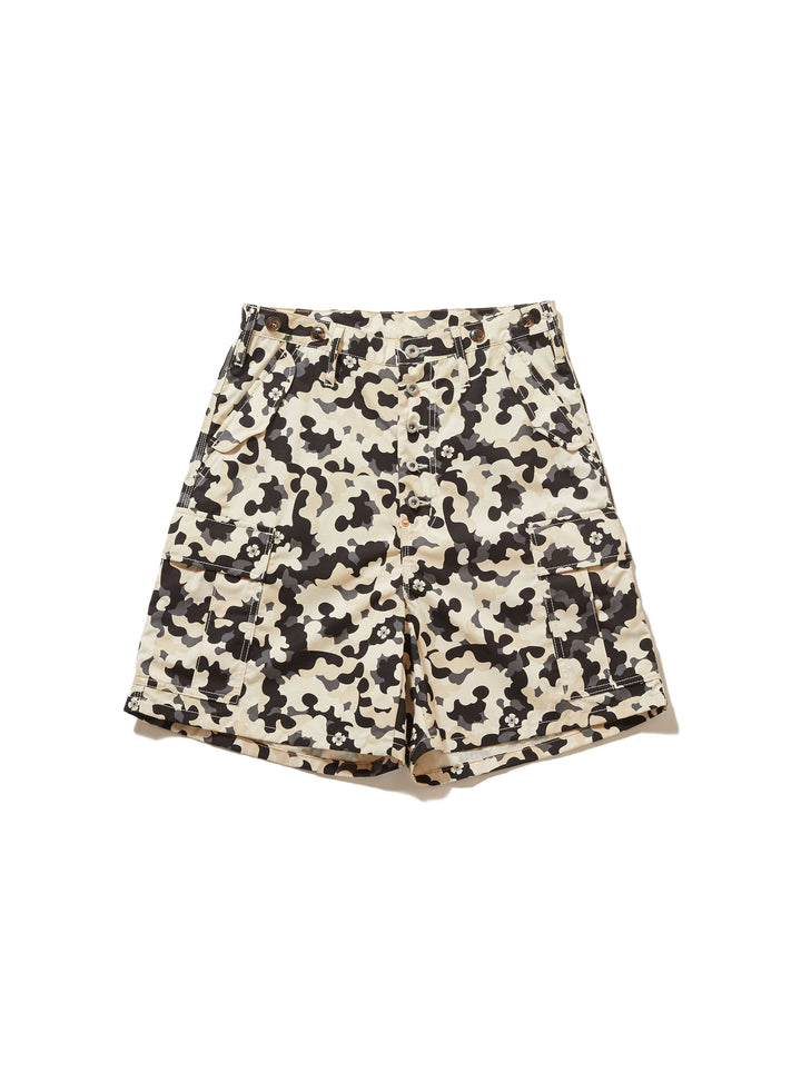 FLOWER CAMO CARGO SHORT TROUSERS