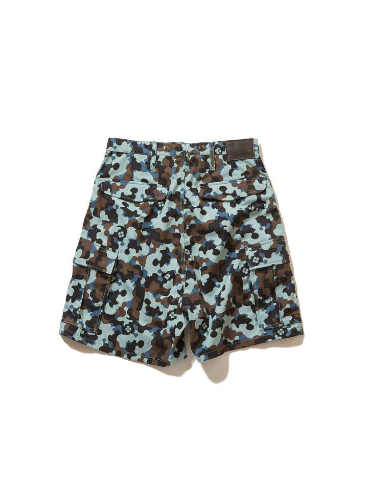 FLOWER CAMO CARGO SHORT TROUSERS