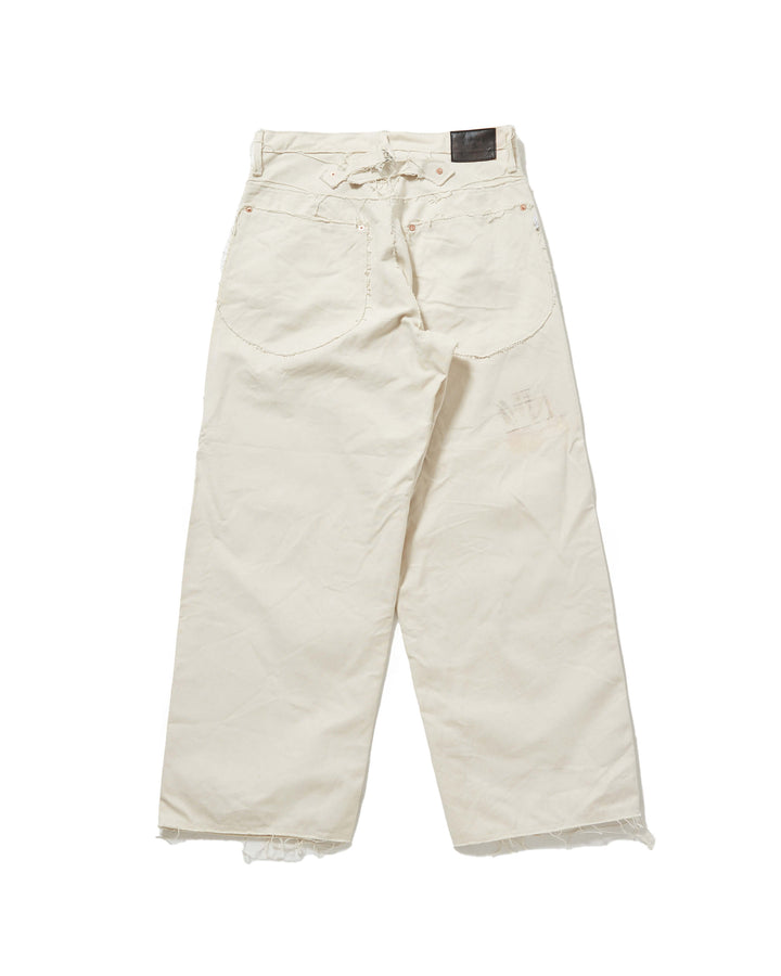 RAW-EDGE CANVAS DENIM PANTS