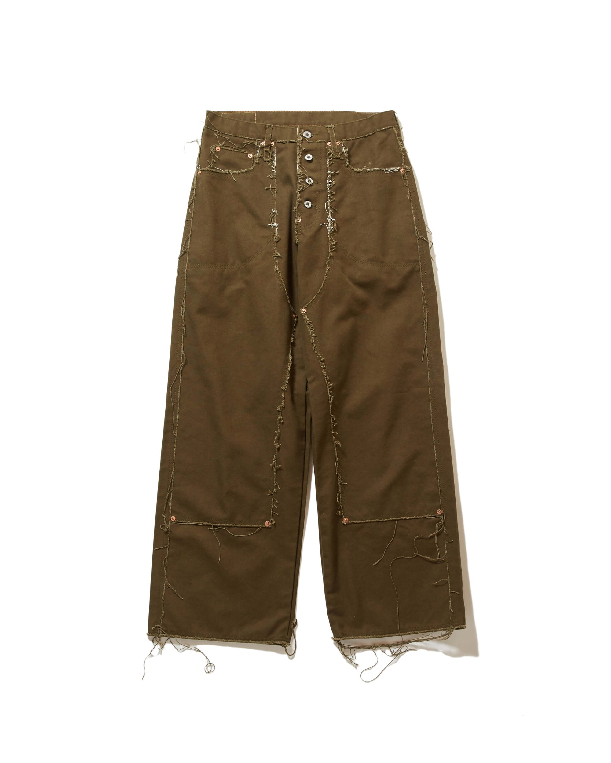 RAW-EDGE CANVAS DOUBLE KNEE PANTS – SUGARHILL TOKYO