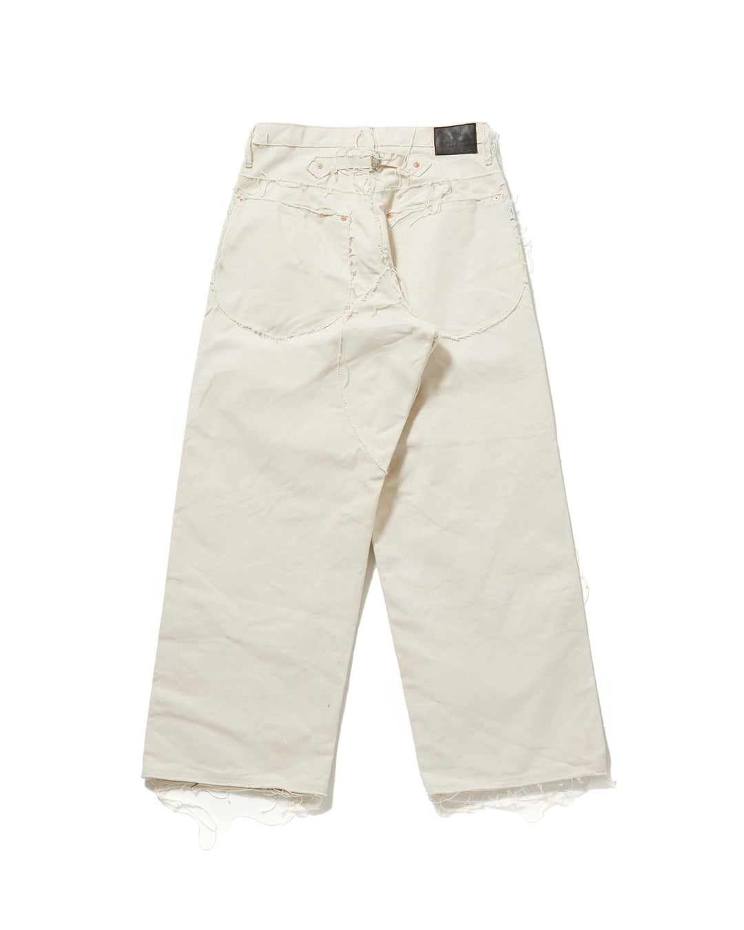 RAW-EDGE CANVAS DOUBLE KNEE PANTS