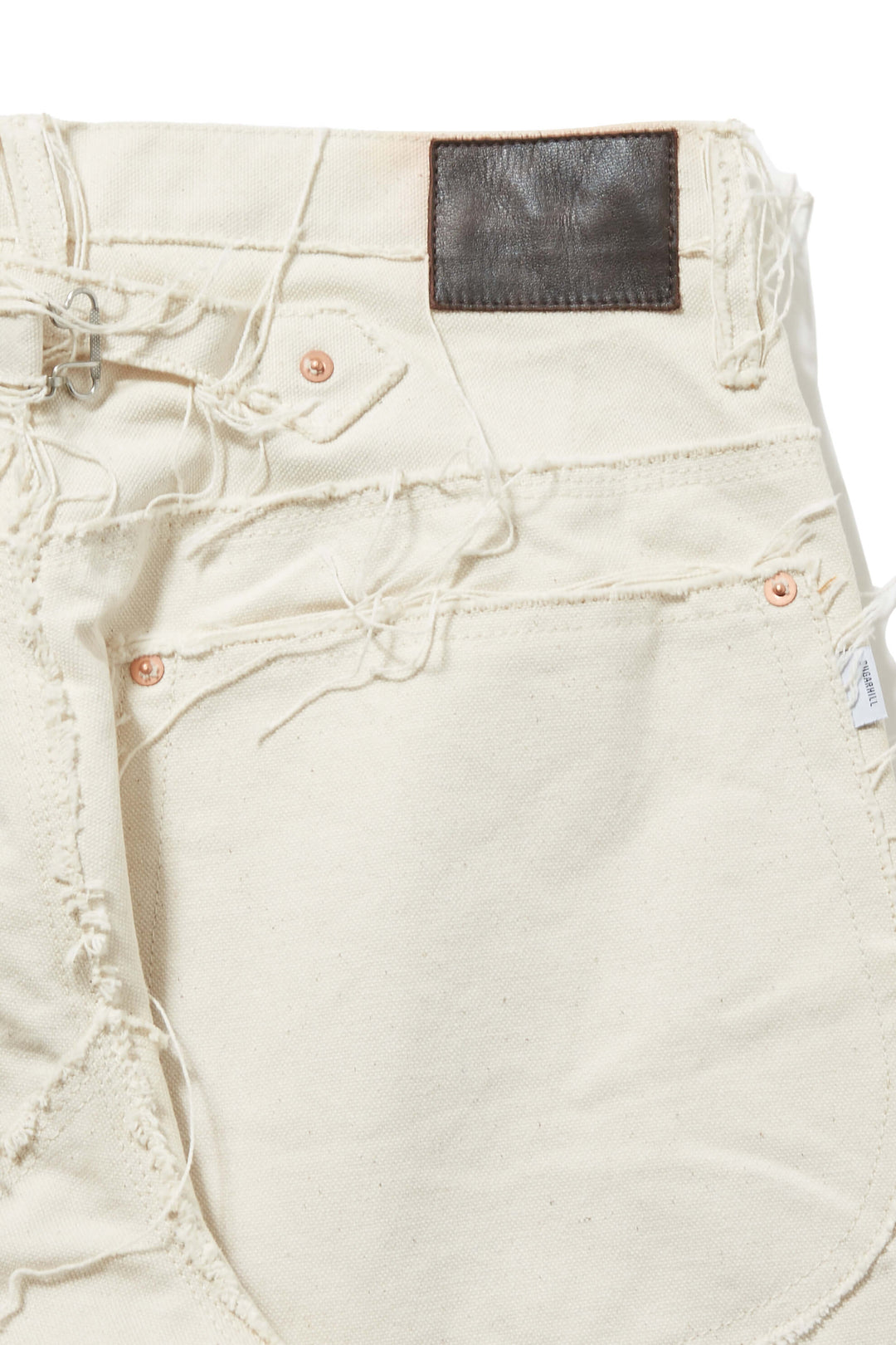 RAW-EDGE CANVAS DOUBLE KNEE PANTS