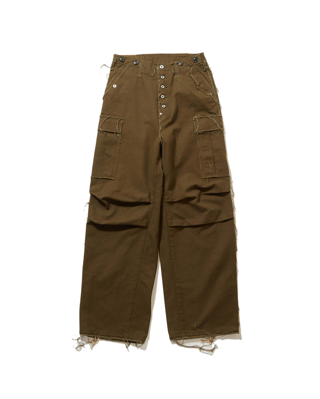 RAW-EDGE CANVAS CARGO PANTS