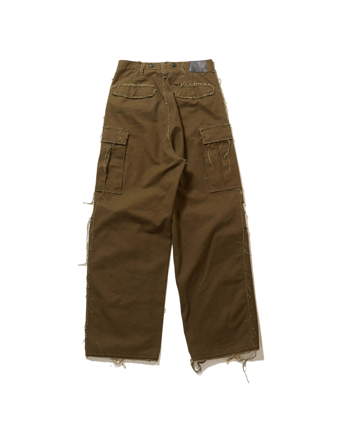 RAW-EDGE CANVAS CARGO PANTS