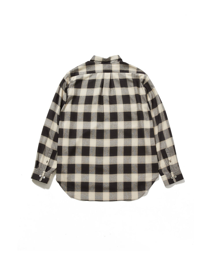 OMBRE PLAID CLASSIC COLLAR BLOUSE