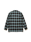OMBRE PLAID ZIP-UP MILITARY BLOUSE