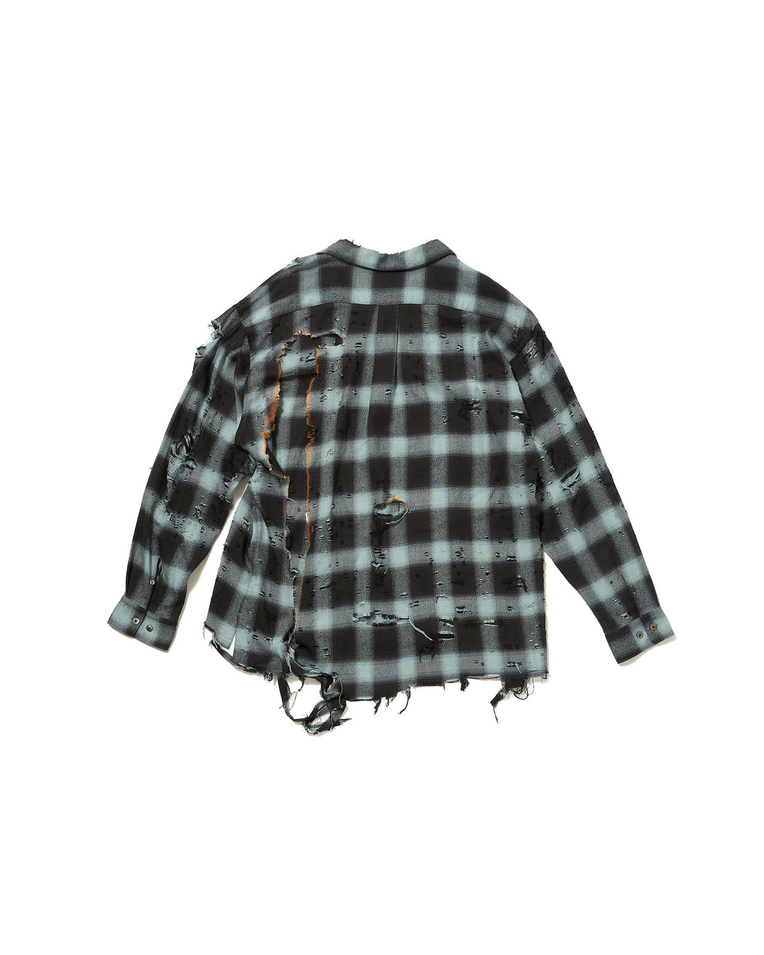 BURNT OMBRE PLAID BLOUSE