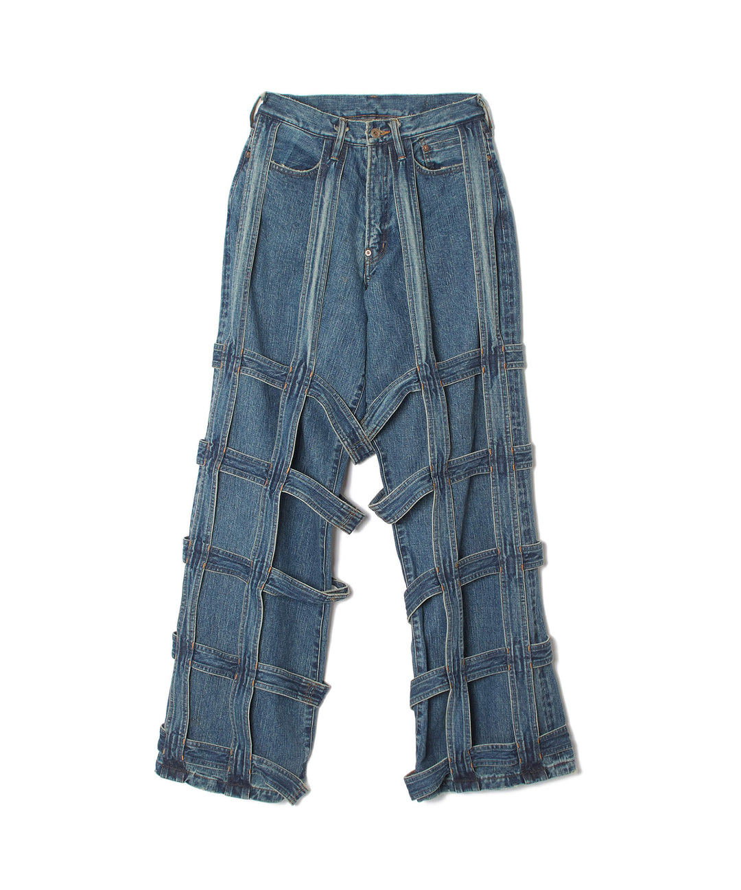 CAGED DENIM PANTS