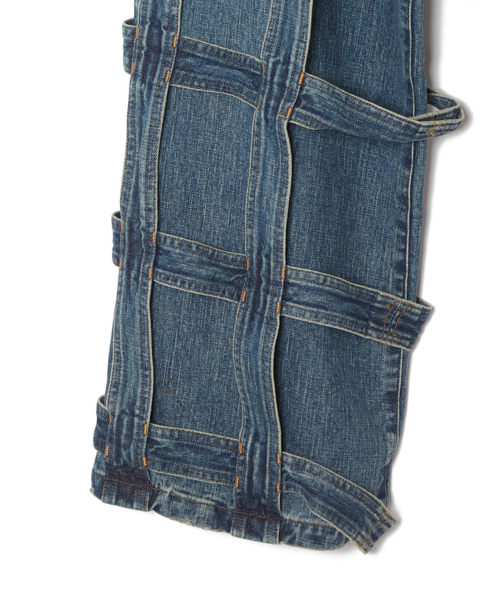 CAGED DENIM PANTS