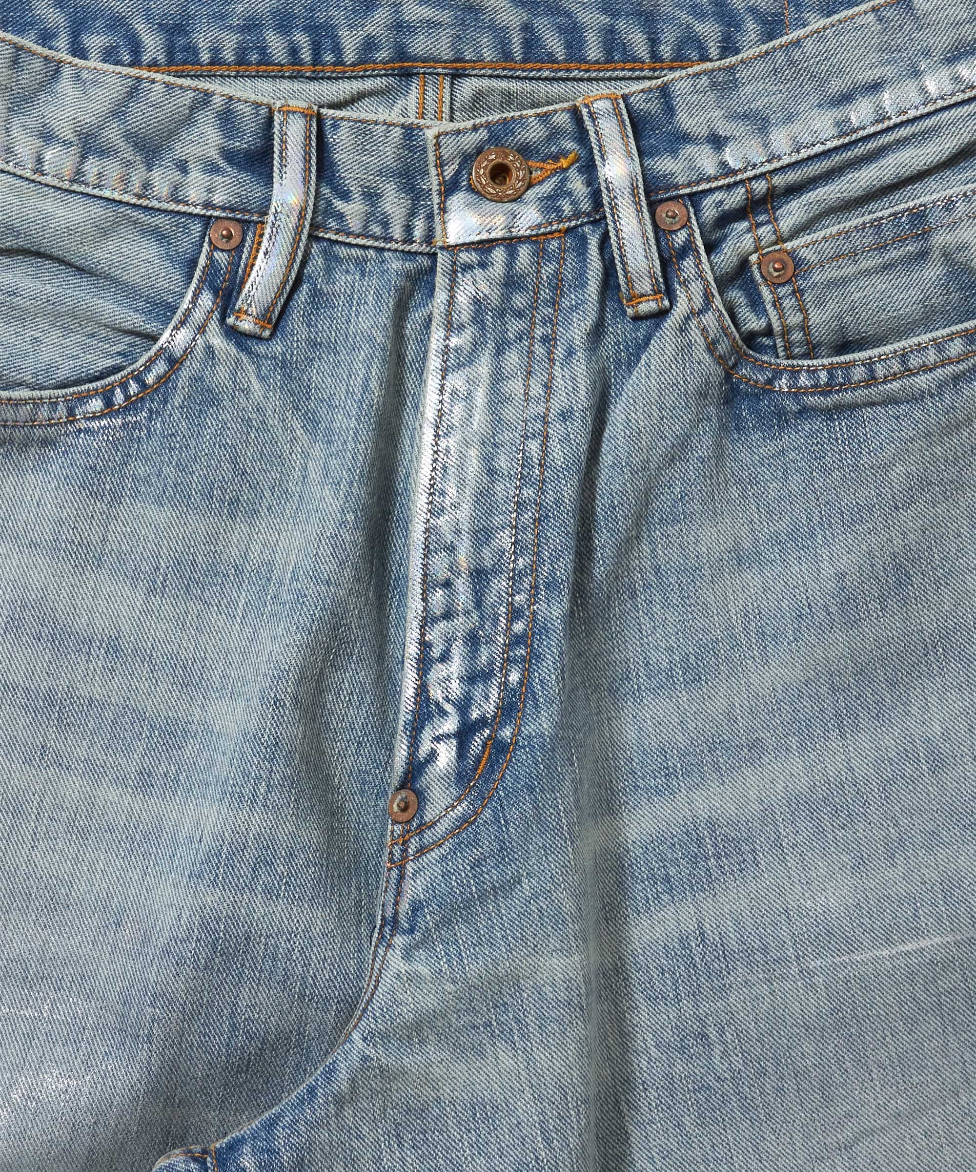 FOILED DENIM TROUSERS WIDE CUT – SUGARHILL TOKYO