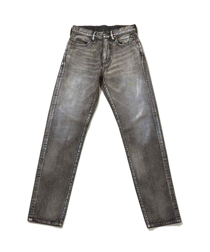 FOILED DENIM TROUSERS REGULAR CUT