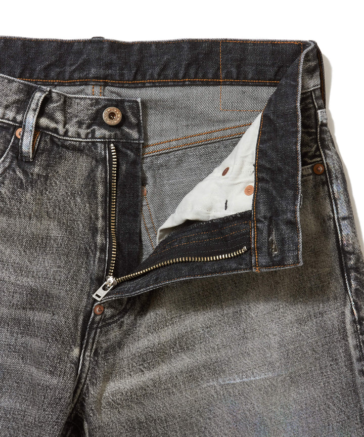 FOILED DENIM TROUSERS REGULAR CUT