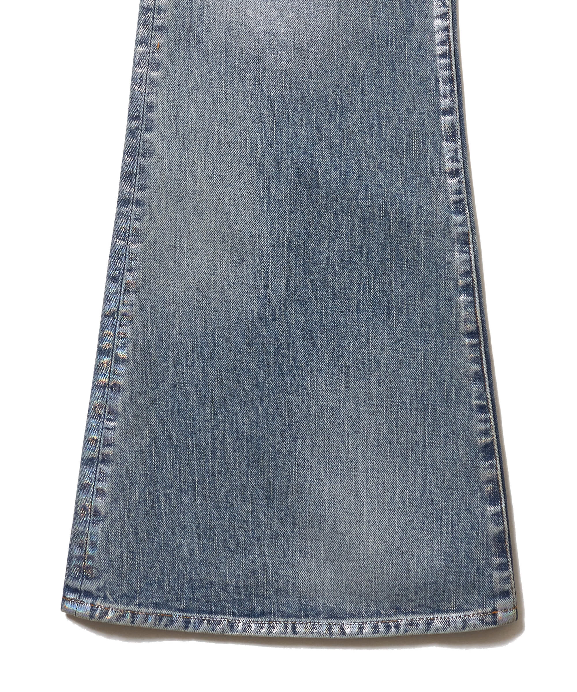 FOILED DENIM TROUSERS FLARED CUT – SUGARHILL TOKYO