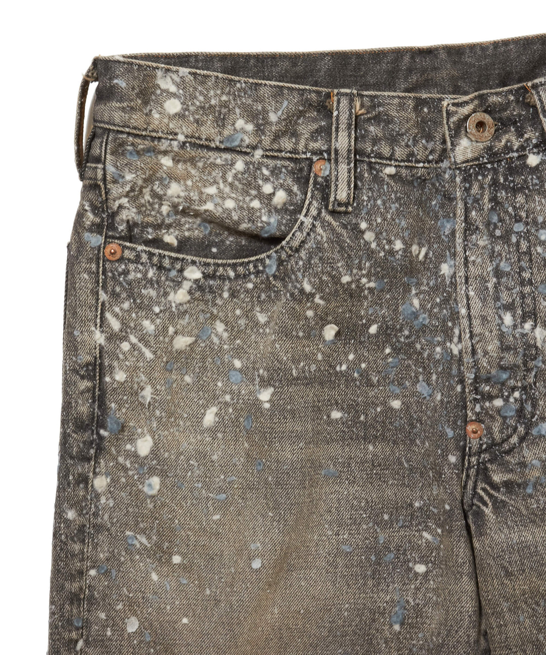 MOLDED DENIM TROUSERS FLARED CUT