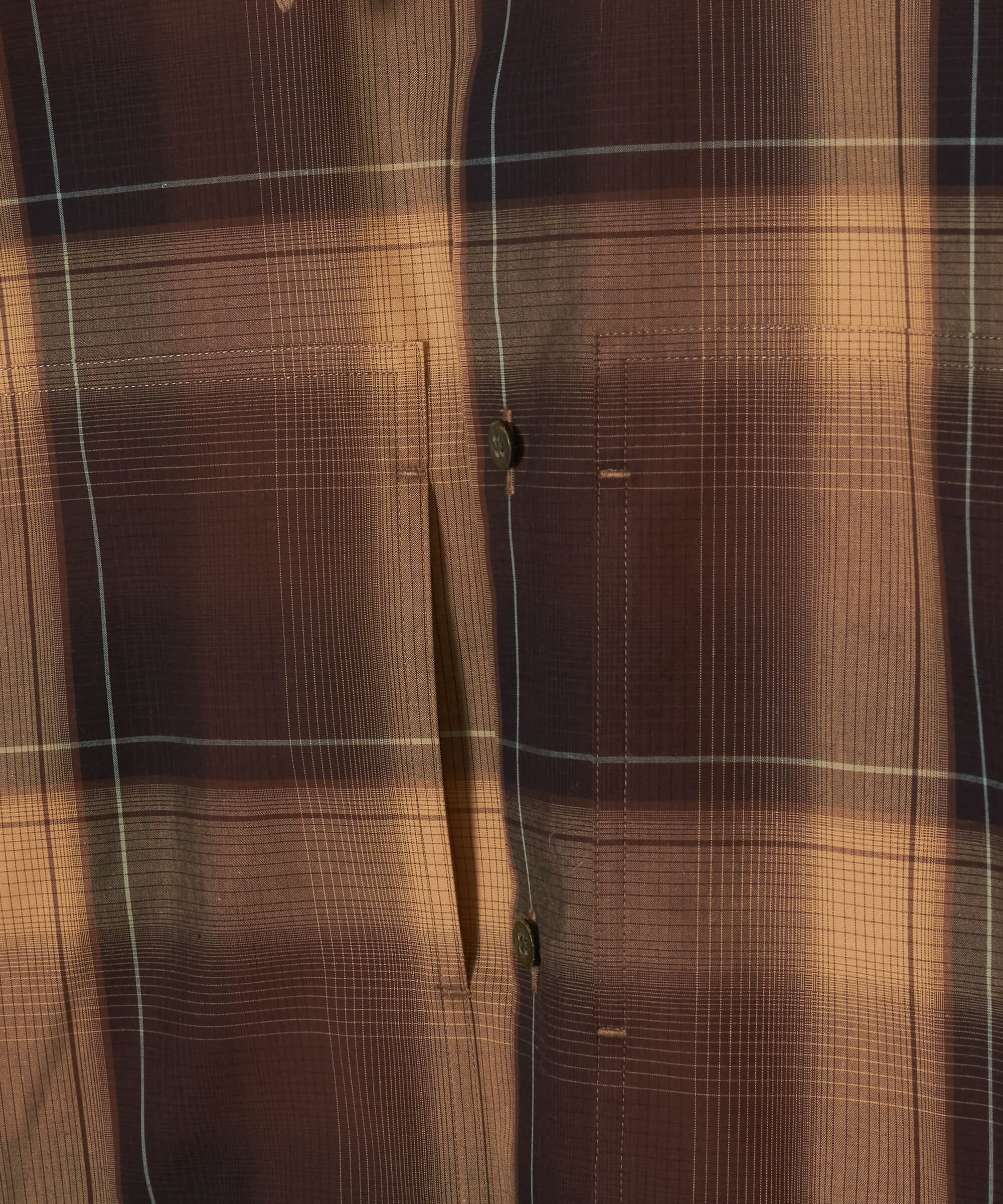 OMBRE PLAID PANEL POCKET BLOUSE – SUGARHILL TOKYO