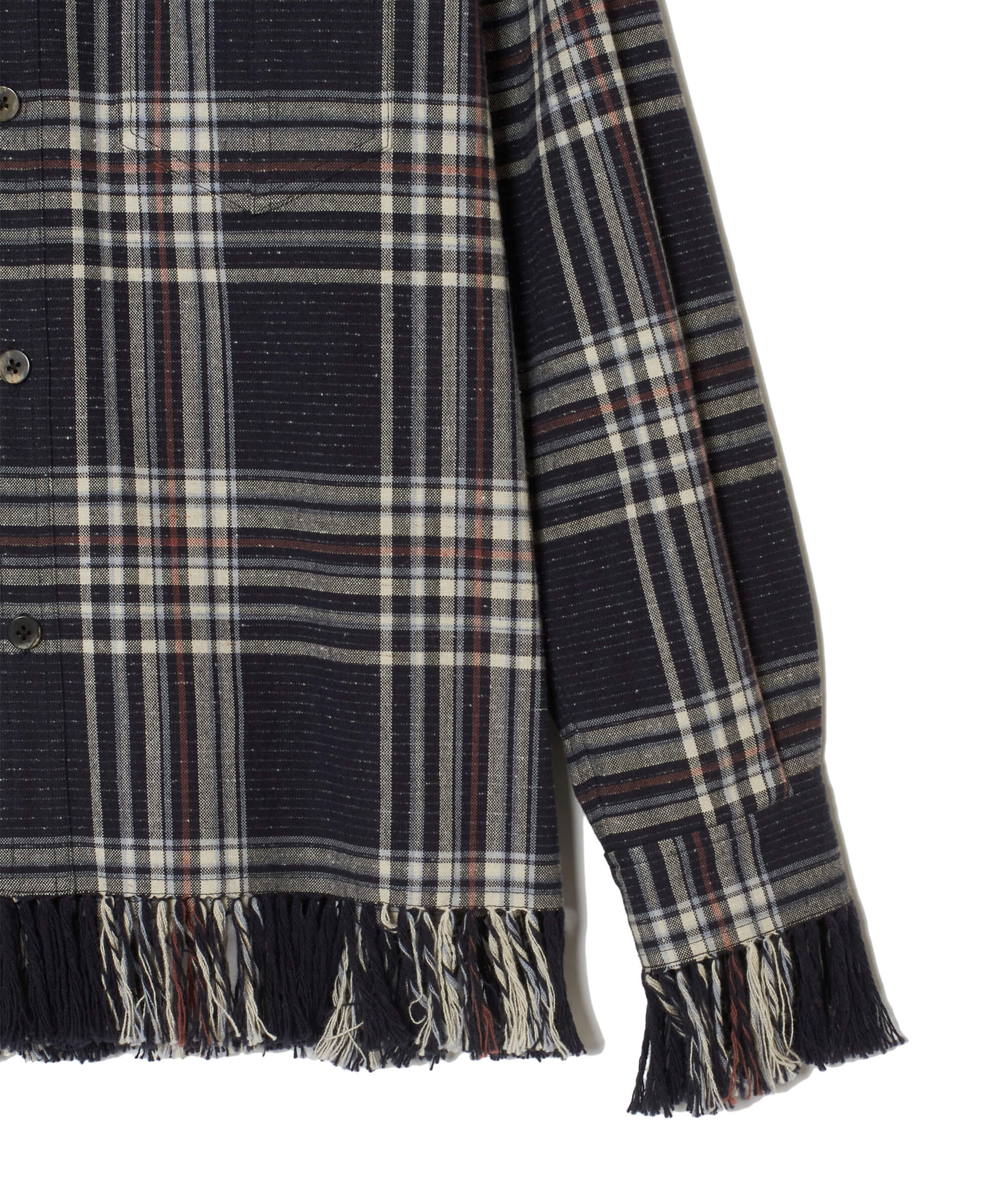 JAZZ NEP OMBRE PLAID FRINGE BLOUSE – SUGARHILL TOKYO