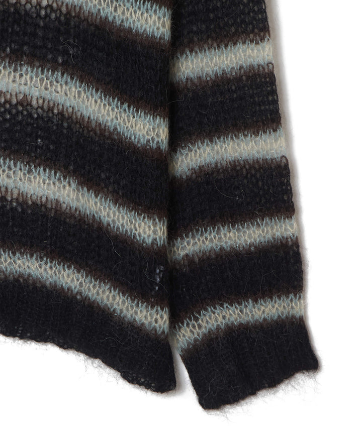 MOHAIR STRIPE PULLOVER