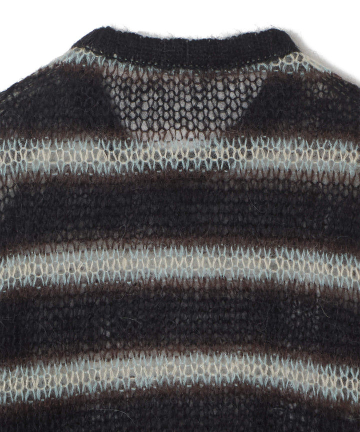 MOHAIR STRIPE PULLOVER