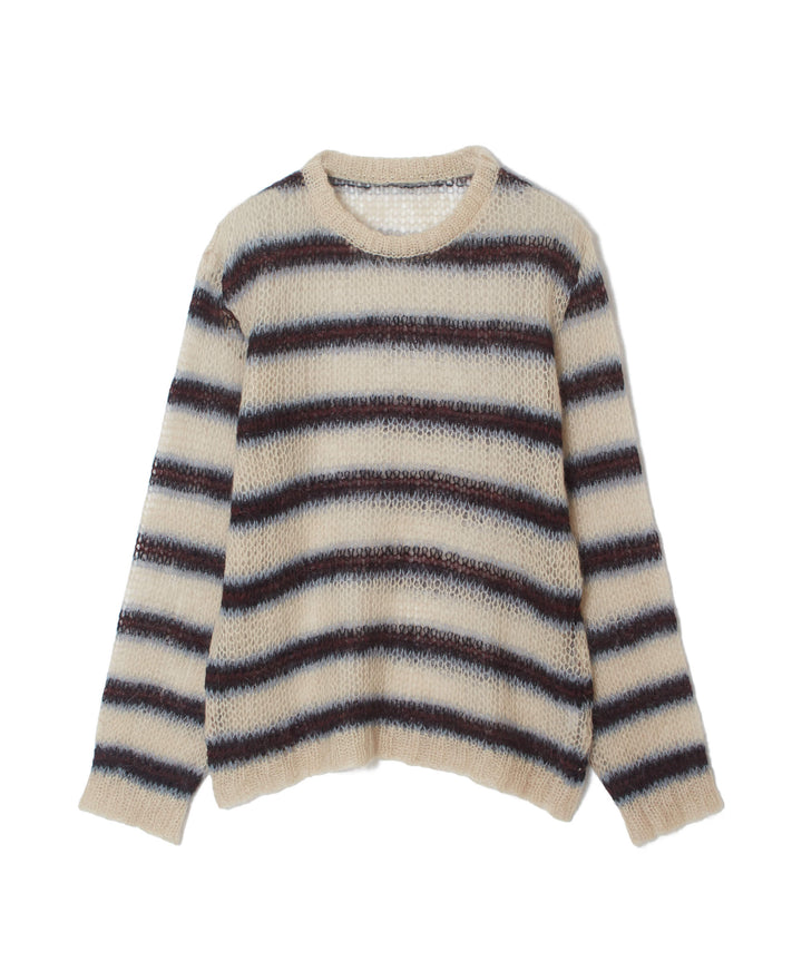 MOHAIR STRIPE PULLOVER