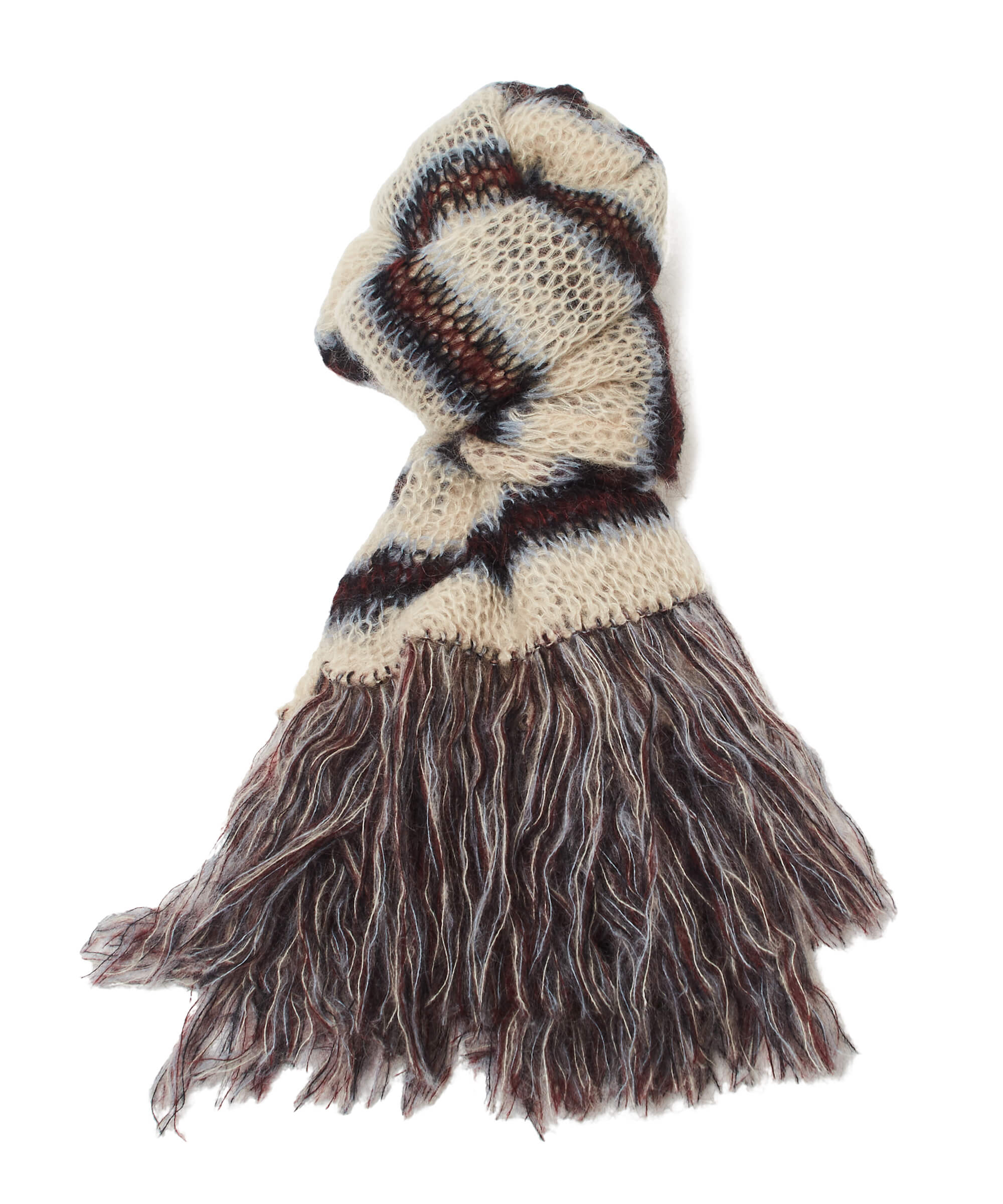SUGARHILL MOHAIR STRIPE MUFFLER モヘア マフラー SUGARHILL [ MOHAIR STRIPE MUFFLER ] MINT STRIPE | ロイド・エフ