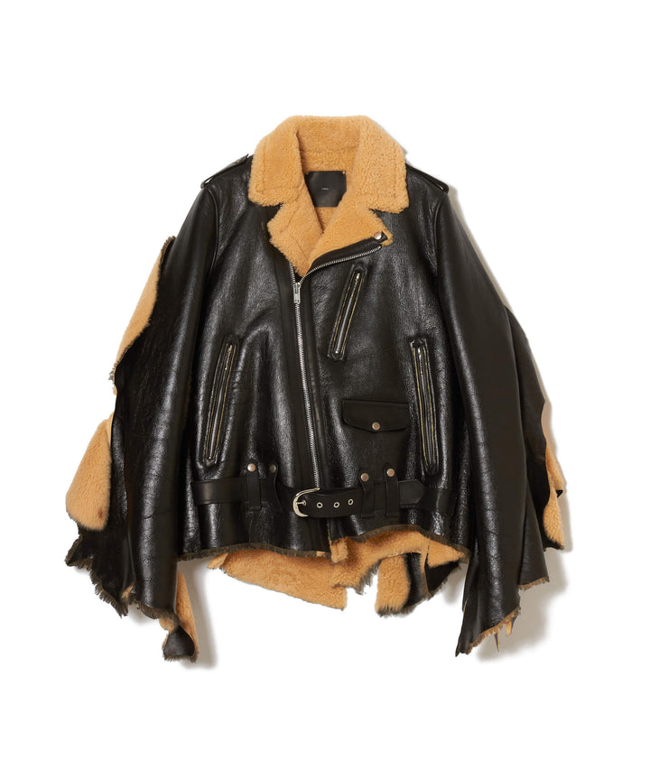 SHEARLING LEATHER BIKER'S JACKET