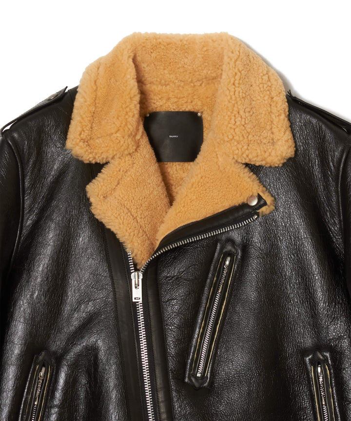 SHEARLING LEATHER BIKER'S JACKET