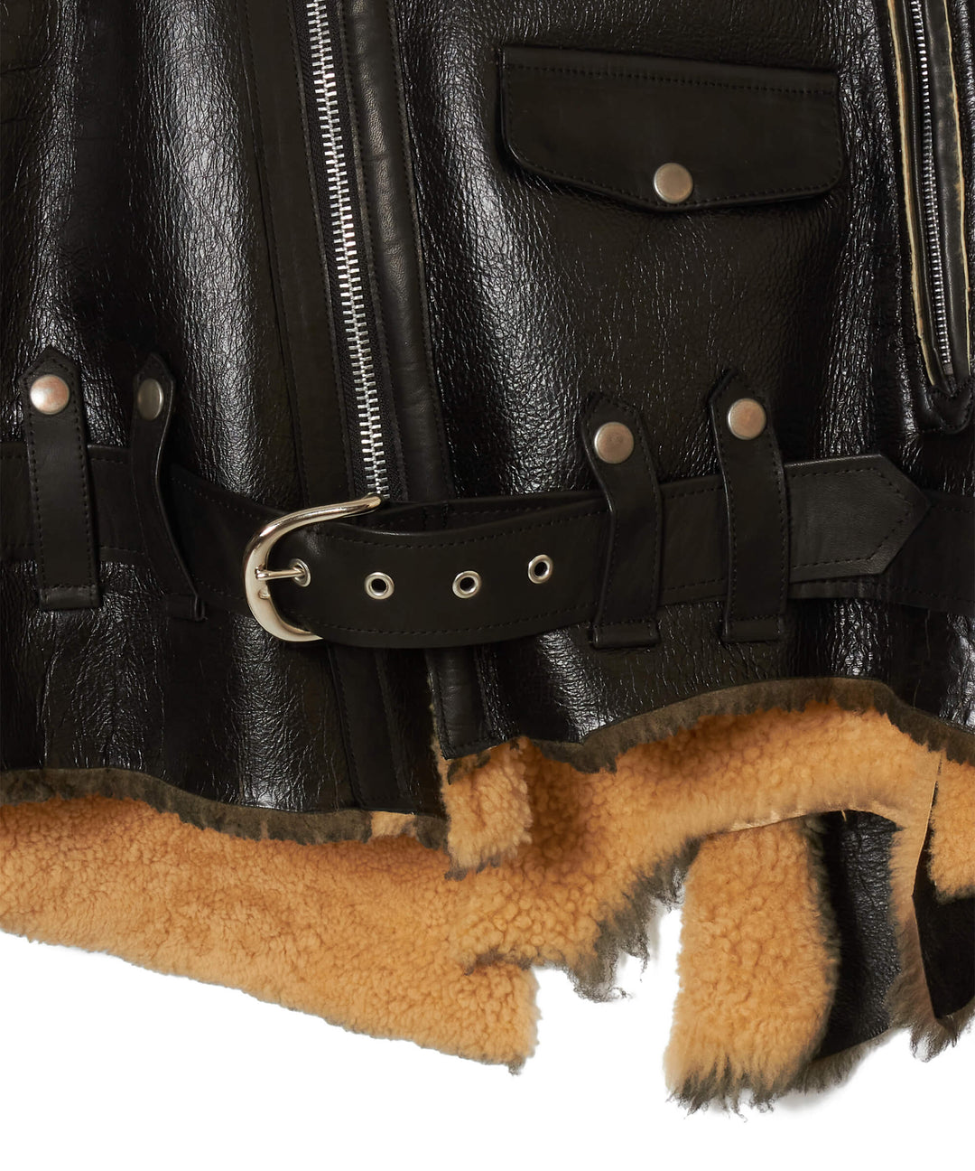 SHEARLING LEATHER BIKER'S JACKET