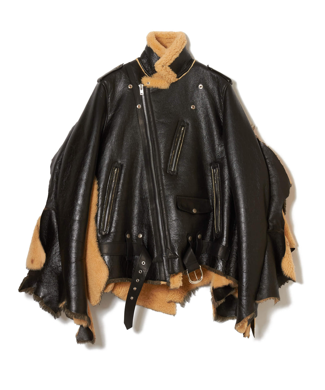 SHEARLING LEATHER BIKER'S JACKET