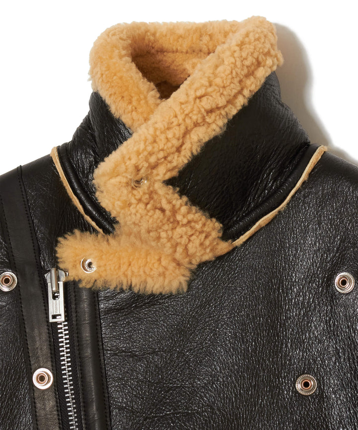 SHEARLING LEATHER BIKER'S JACKET