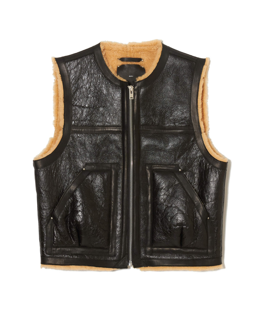 SHEARLING LEATHER VEST – SUGARHILL TOKYO