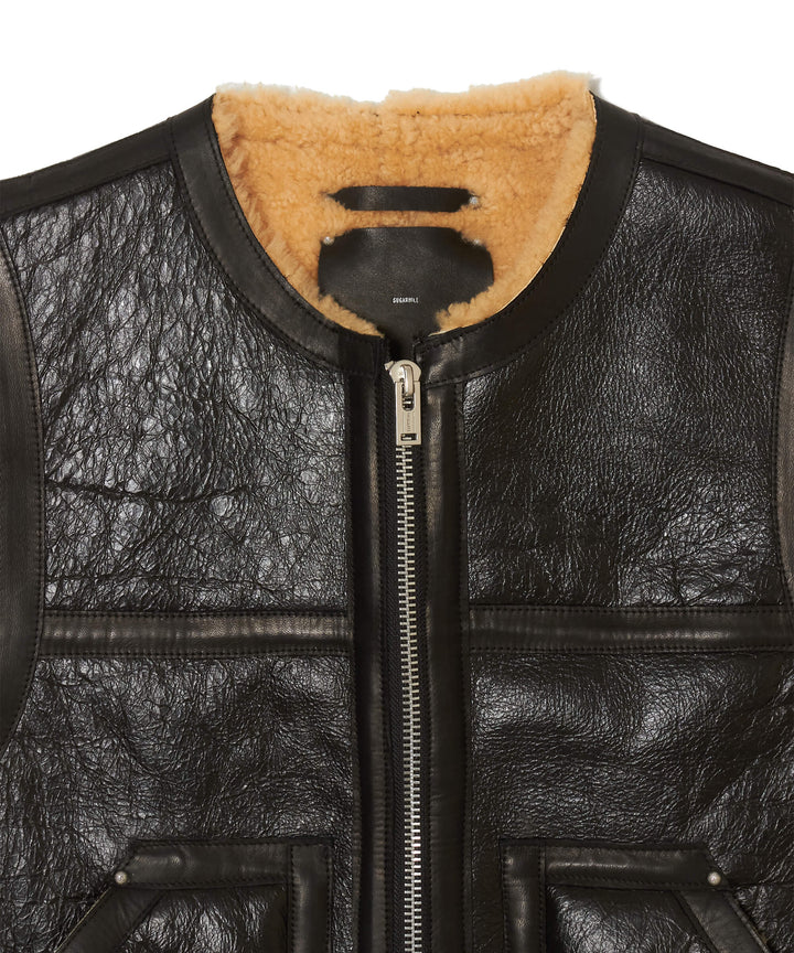 SHEARLING LEATHER VEST