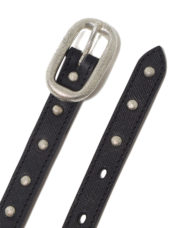 OVAL BUCKLE STUDED BELT