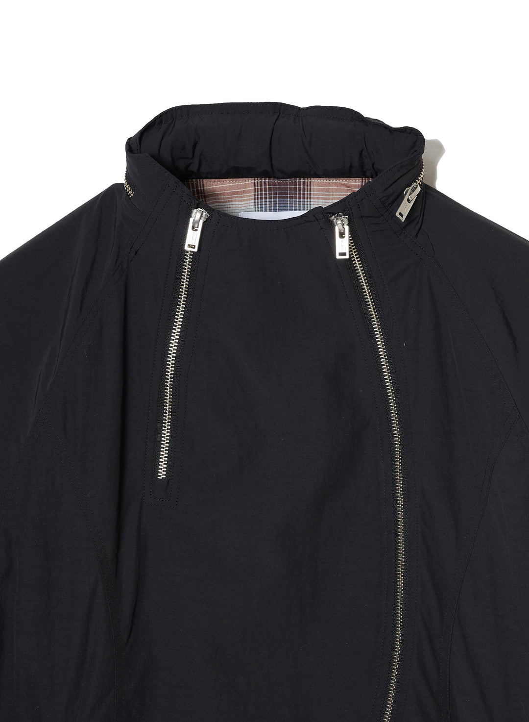 NYLON ZIP HOODED JACKET